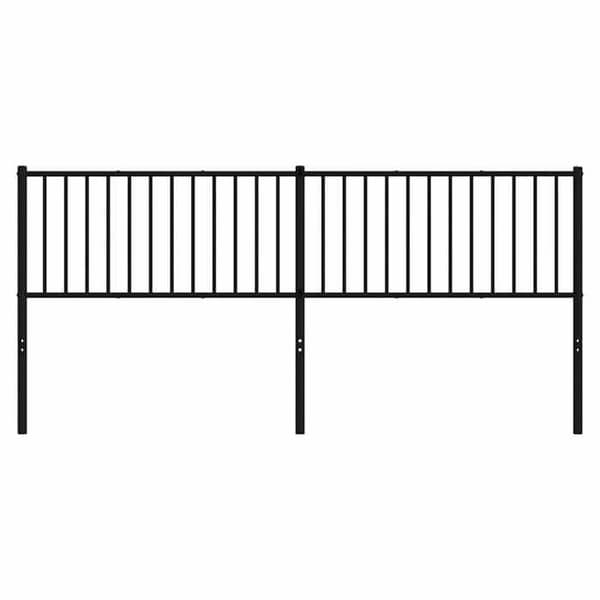 Hovedgærde - EKSKLUSIV HUS - 193 cm - Sort metal - Robuste ben - Rygstøtte Svart