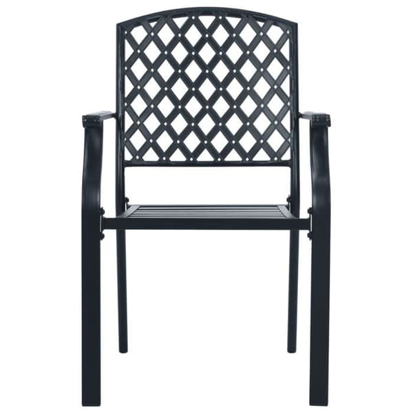 Maison Exclusive - Sæt af 7 stk. stabelbare havestole i antracit