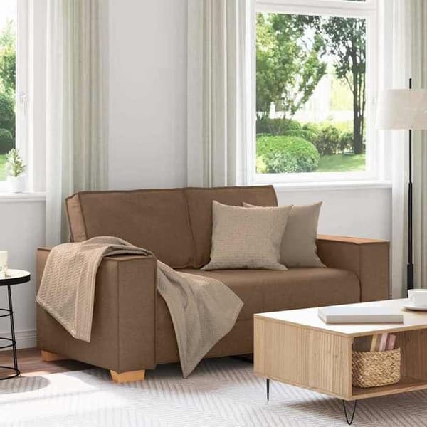 Maison Exclusive - Sofa 2 pladser Brun 160x78x84 cm Stof