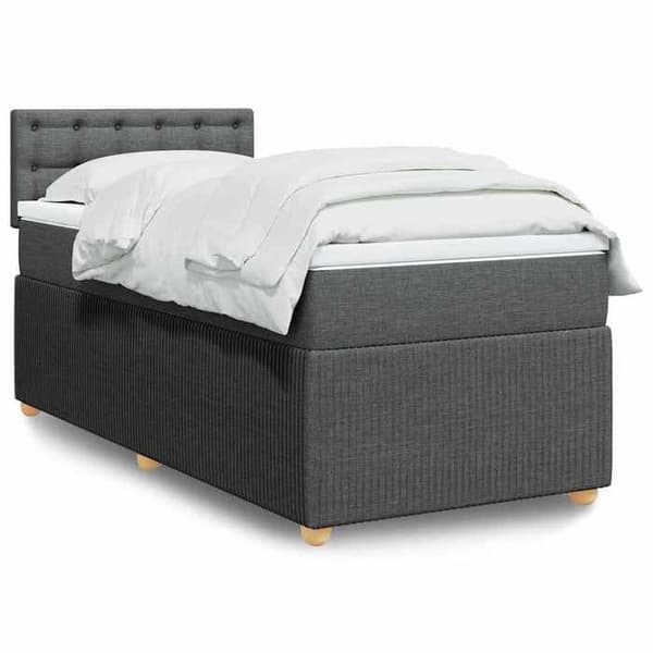 Sengestel med madras - Eksklusiv Hus - 90x200 cm - Mørkegrå - Tilpasselige LED'er