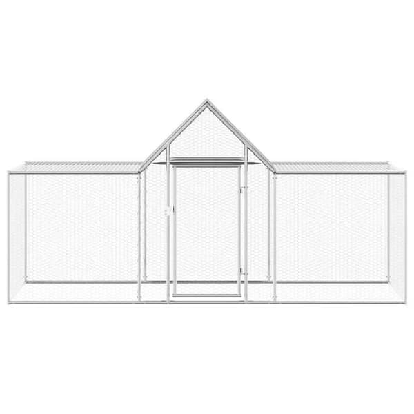 Maison Exclusive - Hönshus 3 x 1 x 1,5 m Galvaniserat stål Silver