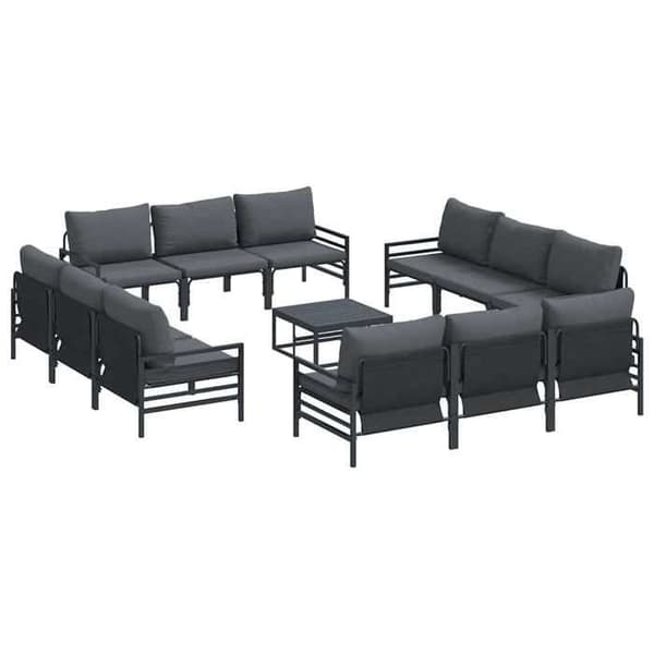 Maison Exclusive - 13 osan musta terassikalustesarja