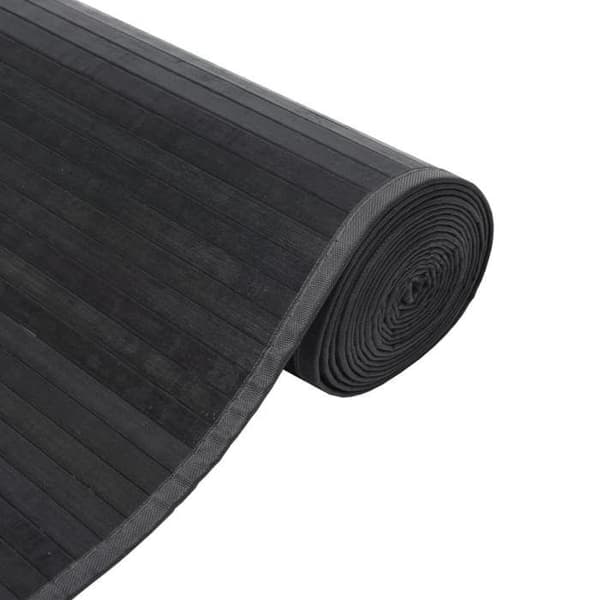 Maison Exclusive - Suorakulmainen harmaa matto 60x1000 cm bambusta
