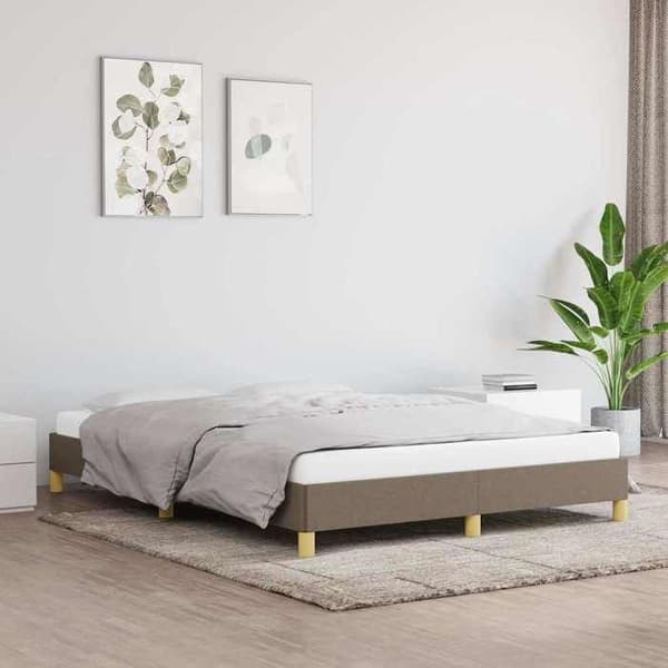 Sengestel - EKSKLUSIV HUS - 140 x 200 cm - Taupe - Polyesterstof - Lamelseng Mol