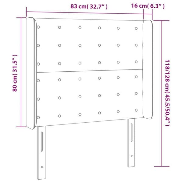 Maison Exclusive - LED Hovedgærde Cappuccino 83x16x118/128 cm Simil læder