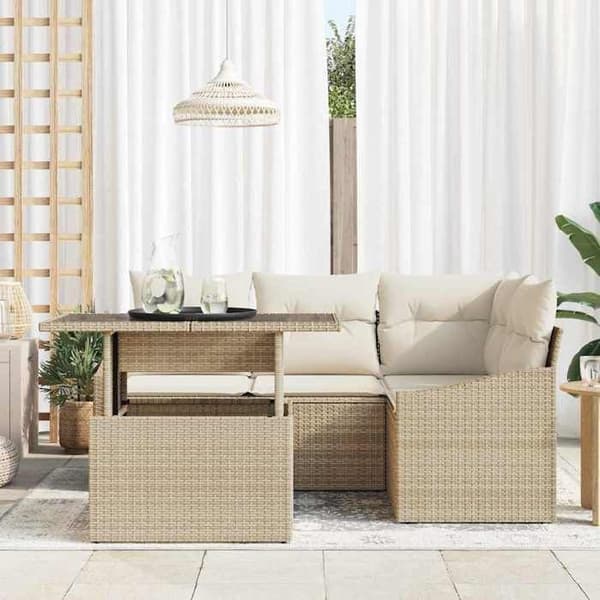 Maison Exclusive - 5-delt havemøbel sæt i beige og creme