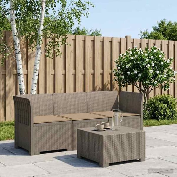 Maison Exclusive - Have sofa 3 pladser med puder look rattan PP