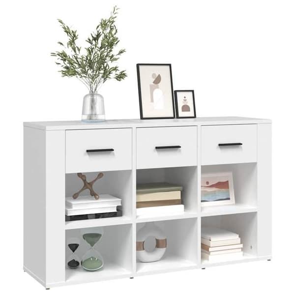 Maison Exclusive - Buffet Hvid 100x30x59,5 cm Ingeniørtræ