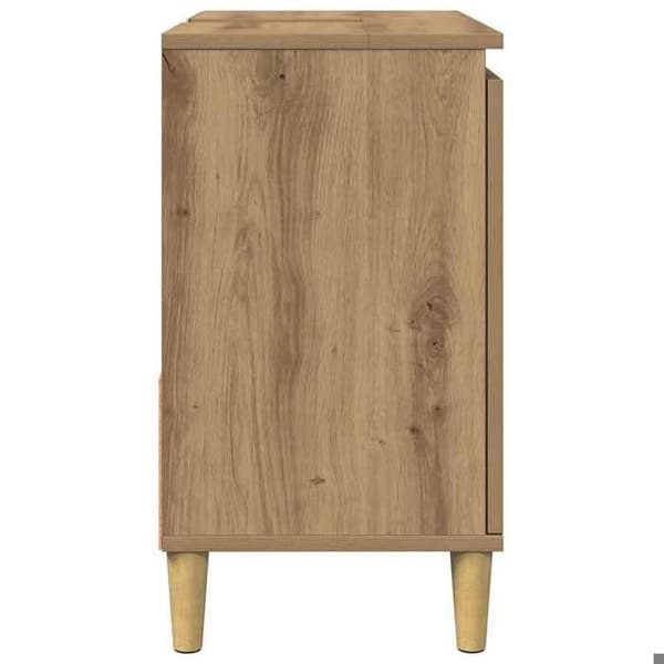 Under vasken møbel - EKSKLUSIV HUS - 65x33x60 cm - Ingeniørtræ - Fødder af massiv eucalyptus - Vendbare døre/skuffer