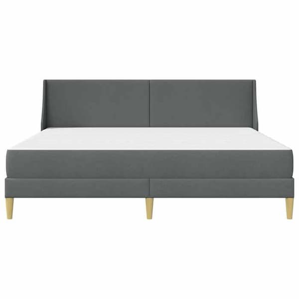 Maison Exclusive - Sängram med madrass Mörkgrå 180 x 200 cm Polyester