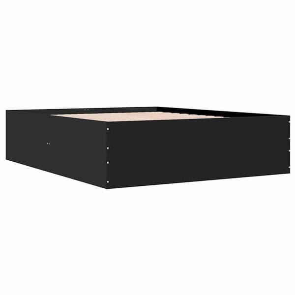 Sengestel - EKSKLUSIV HUS - 150 x 200 cm - Sort - Træ (spånplader) - Inkluderet lamelbund Svart