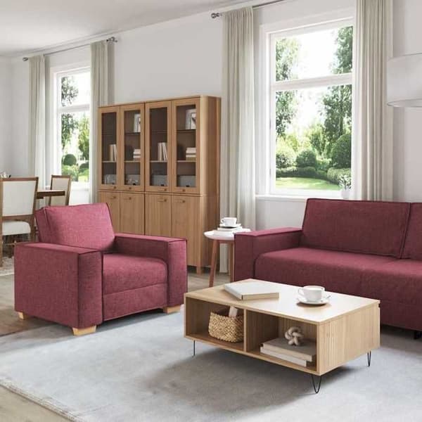 Maison Exclusive - 3 osan sohva Bordeaux-kangas Bordeaux