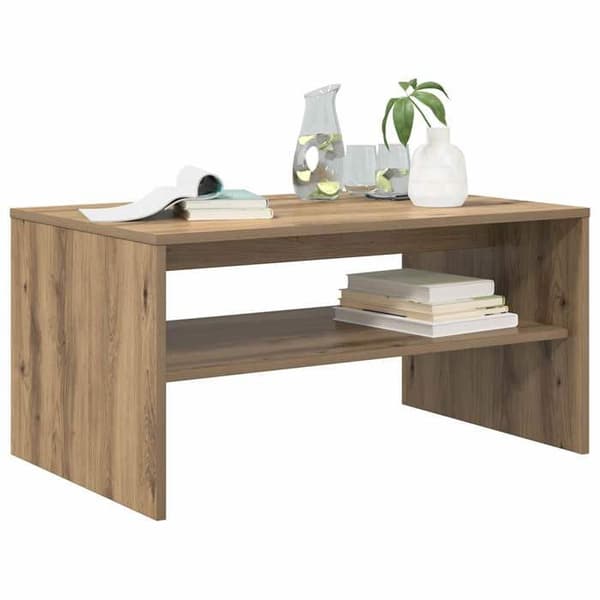 Bord - EKSKLUSIV HUS - 80 x 50 x 40 cm - Ingeniørtræ - Rektangulær - Indbyggede hylder