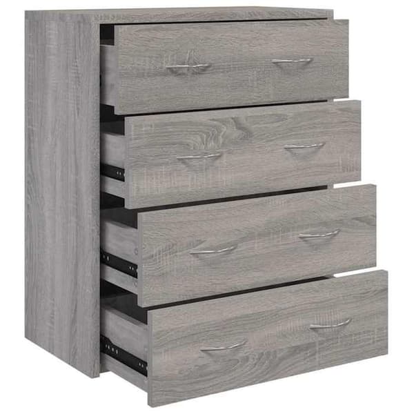 Maison Exclusive - Buffet 4 laatikolla 60x30,5x71 cm Sonoma harmaa