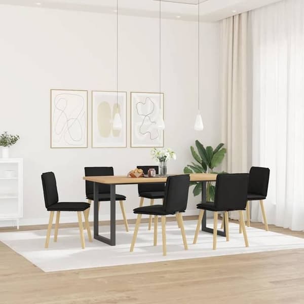 Maison Exclusive - Spisestole sæt af 6 sort stof
