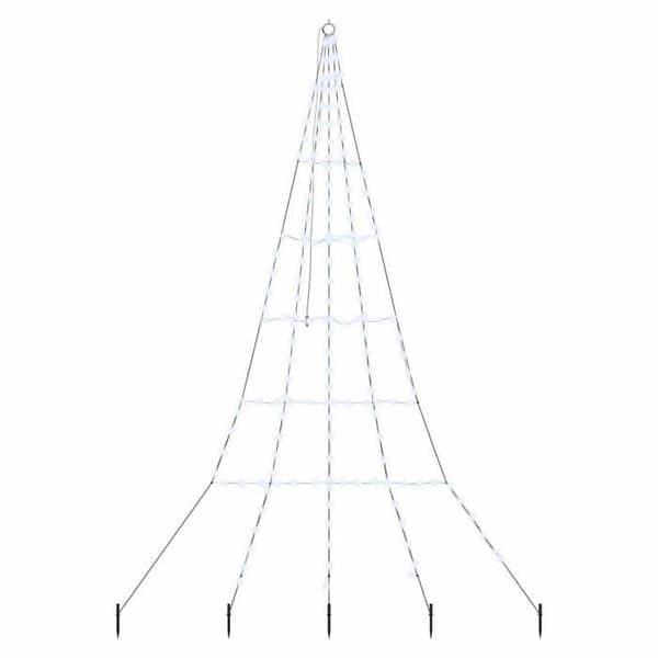 LED Juletræ - EKSKLUSIV HUS - 306 cm - Kold hvid - Holdbart metal - USB-strøm Vit kyla