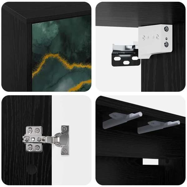 Maison Exclusive - Væghængt TV-møbel WIJHE 69 x 33 x 40 cm Sort eg