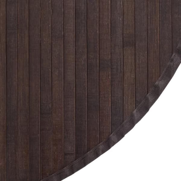 Maison Exclusive - Mörkbrun rund matta 100 cm bambu