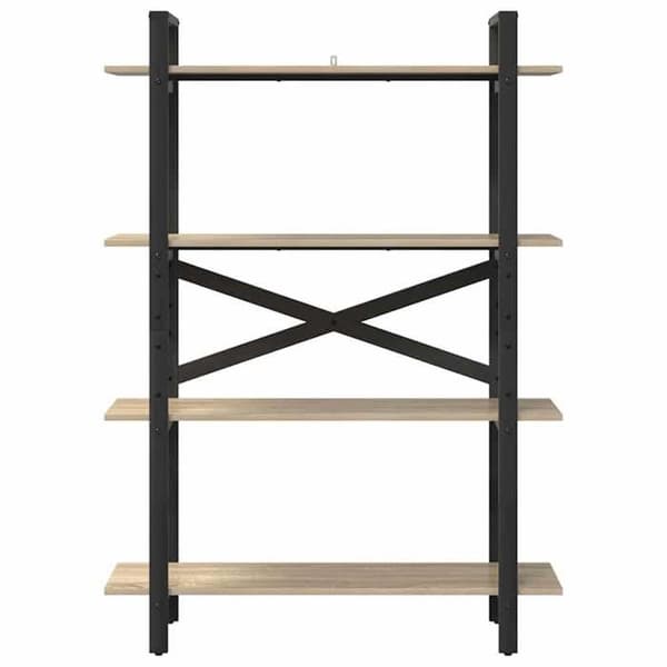 Maison Exclusive - Reol 4 niveauer 100 x 33,5 x 140 cm Ingeniørtræ