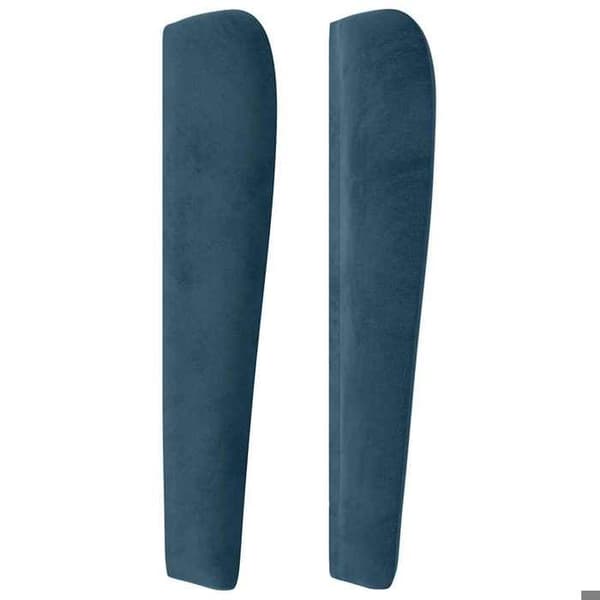 Maison Exclusive - Päätylevy korvilla Tummansininen 93x23x118/128 cm Sametti Mörkblå