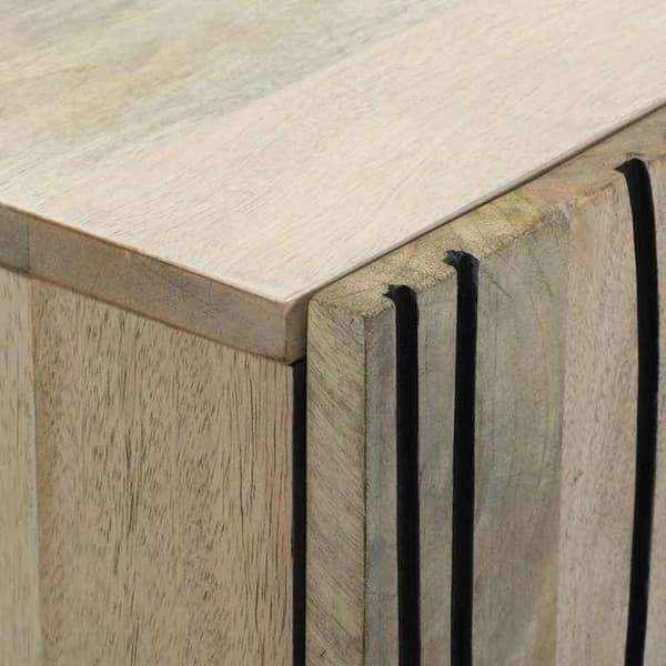 Buffé - EXKLUSIVT HEM - 60 x 33,5 x 75 cm - Massivt mangoträd - Vit - Rymlig förvaring Vit