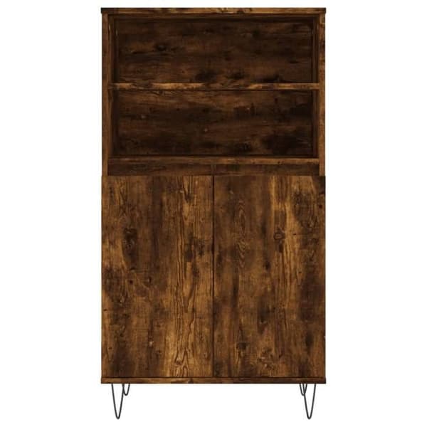 Maison Exclusive - Buffé hög Ek rökig 60x36x110 cm Ingenjörsträ