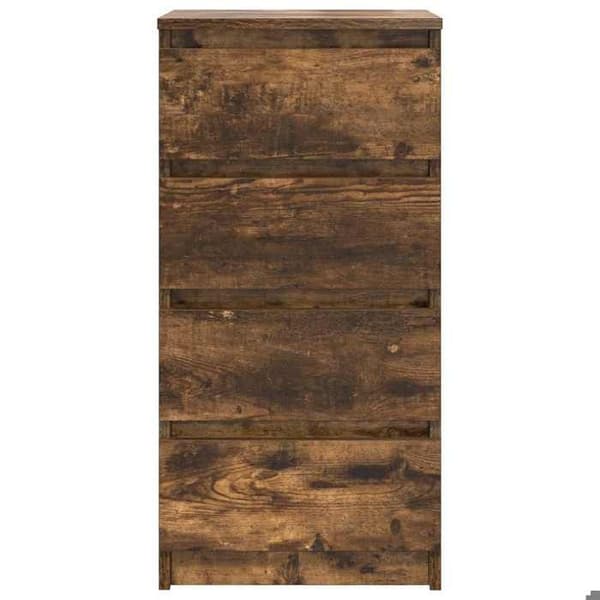 Maison Exclusive - Buffé ek rökt 37,5x35x76 cm ingenjörsträ Rökt ek
