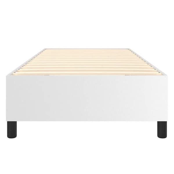 Sengestel - EKSKLUSIV HUS - 90x200 cm - Syntetisk læder - Hvid - Lamelseng Vit