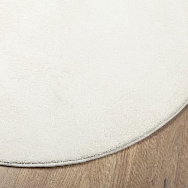 Matto - MAISON EXCLUSIVE - OVIEDO - Ø 160 cm - Pyöreä - Kermainen - Polyesteri Grädde
