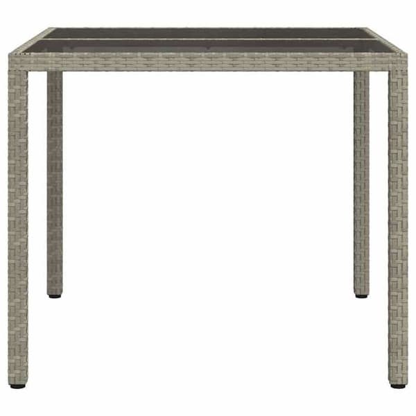 Maison Exclusive - Trädgårdsbord Grå 90 x 90 x 75 cm polyrotin Grå