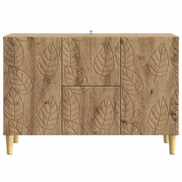 Maison Exclusive - Buffet i håndlavet egetræ 89 x 34,5 x 60 cm Ingeniørtræ