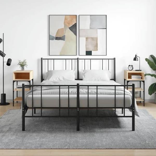 Maison Exclusive - Sängbord 2 st ek sonoma 35x34,5x70 cm