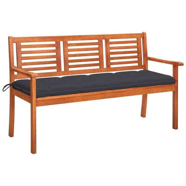 Havemøbel - EKSKLUSIV HUS - 150 cm - 3 pladser - Massivt eucalyptus træ - Pude inkluderet