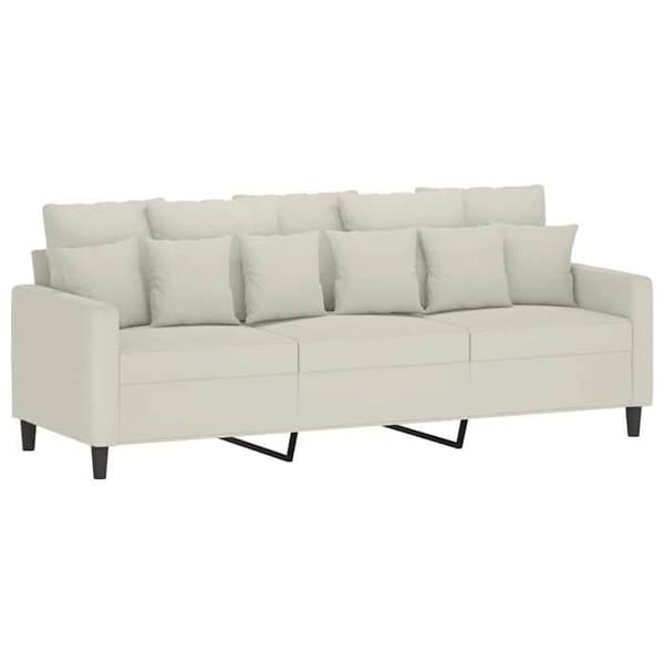 Maison Exclusive - 3-paikkainen sohva, kerma 180 cm sametti Grädde