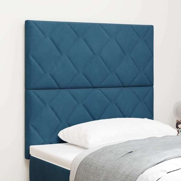 Maison Exclusive - LED Hovedgærde Mørkeblå 90 cm Velour