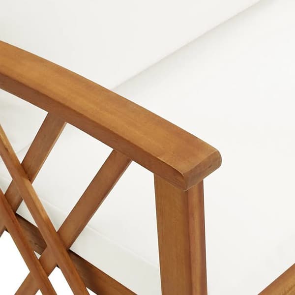 Maison Exclusive - Bænk til haven med puder 119 cm Solid akacietræ