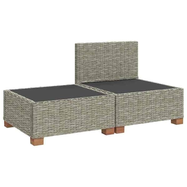 Maison Exclusive - 2 stk. Rattan Stue Sæt med GENDT Grå Kubu Puder