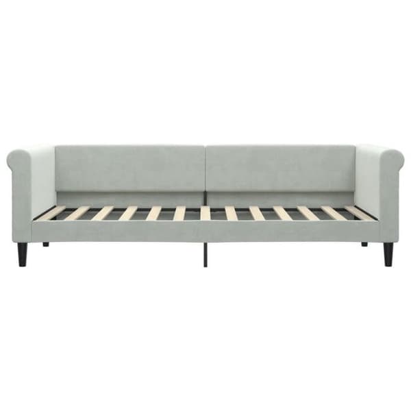 Maison Exclusive - Dagbädd med ljusgrå madrass 80x200 cm sammet ljusgrått