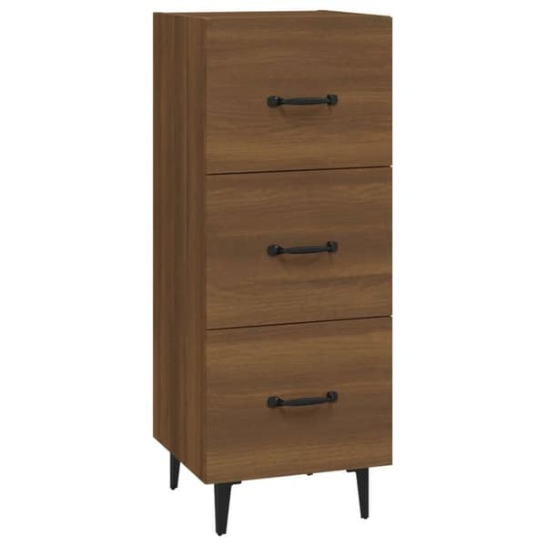 Maison Exclusive - Buffé Ek brun 34,5x34x90 cm Ingenjörsträ
