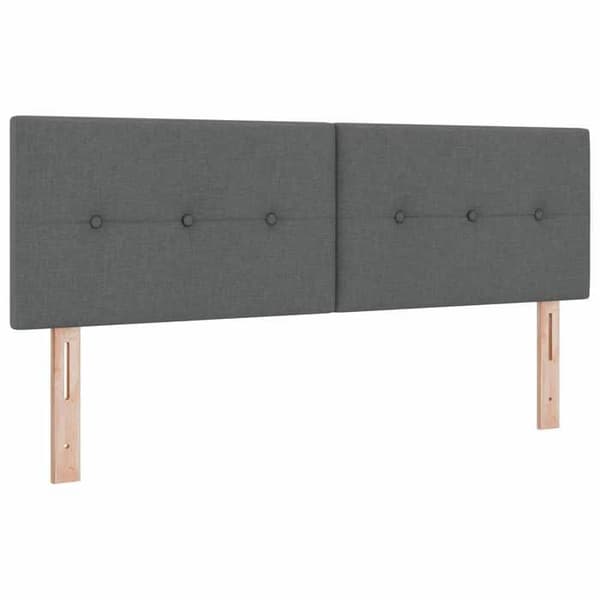 Maison Exclusive - Boxspring säng med madrass Mörkgrå 140 x 190 cm Tyg Mörkgrå