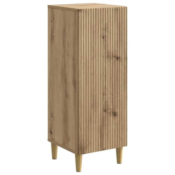Buffet - EKSKLUSIVT HUS - Håndlavet eg - 33×34,5×90 cm - Ingeniørtræ - 90° døre