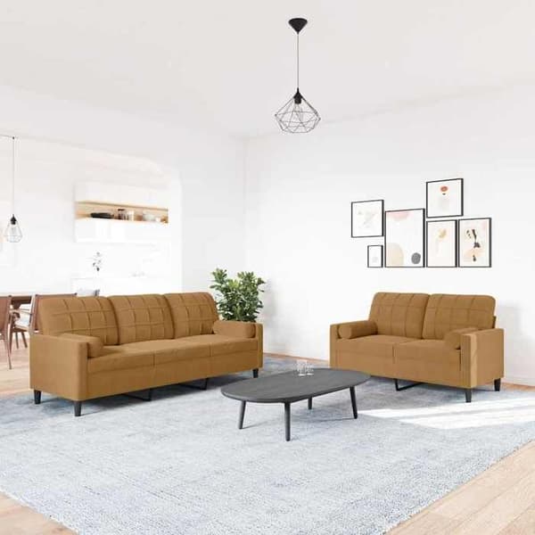 Maison Exclusive - Set med 2 soffor med kuddar och sammetstrumpor