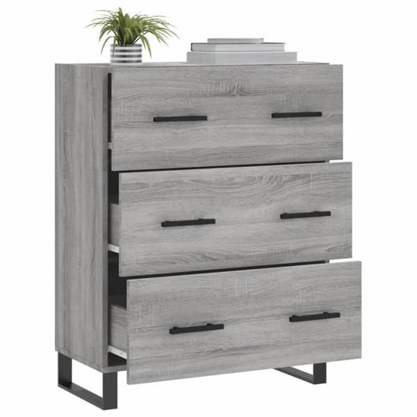 Maison Exclusive - Buffet Sonoma grå 69,5x34x90 cm ingeniørtræ Sonoma grå