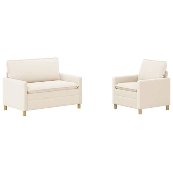 Maison Exclusive - 2-delars Soffgrupp i Creme Tyg