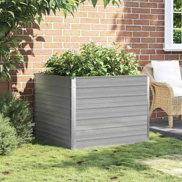 Maison Exclusive - Jardinière 100x100x77 cm Galvaniseret stål Grå
