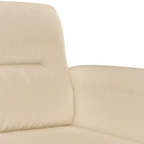 Maison Exclusive - Sæt af 2 sofaer med cremefarvede puder i mikrofiberstof