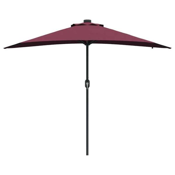 Hav parasol - MAISON EXCLUSIVE - Bordeaux - 294×150×223 cm - Polyester & stål - Solcelle LED Bordeaux