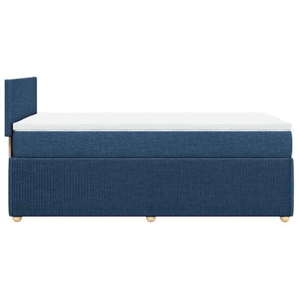 Maison Exclusive - Sengestel med springmadras Blå 90x200 cm Stof
