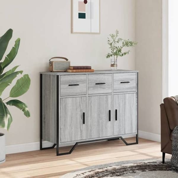 Maison Exclusive - Buffé Sonoma grå 97x32,5x74,5 cm ingenjörsträ