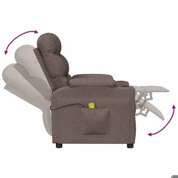 Maison Exclusive - Elektrisk massage stol Taupe Stof